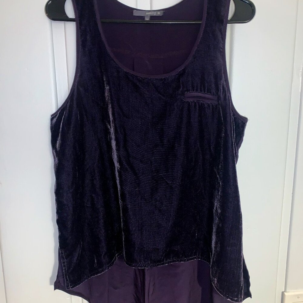 S matty m dark violet hi low tank
